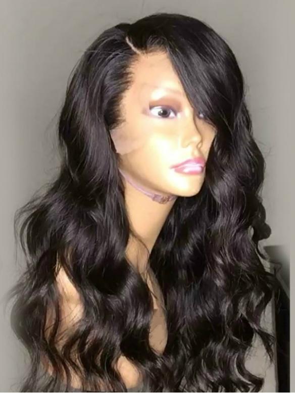 18 inches straight 360 lace frontal Mongolian virgin human hair wig ...